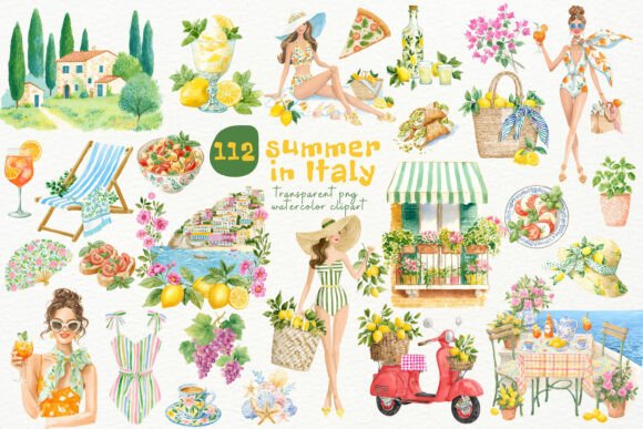 Download Watercolor Summer Italy PNG Clipart - Premium Resources