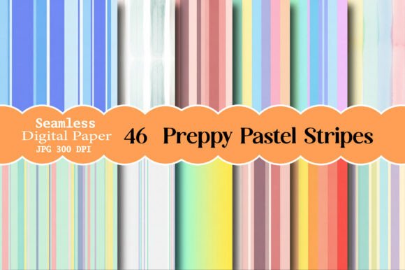 Download Preppy Pastel Stripes Seamless Patterns - Seamless Collection