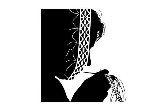 Download Woman with Intricate Lace Collar Vector - Intricate lace Collection